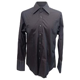 Camisa de botones Gucci en algodón negro Negro