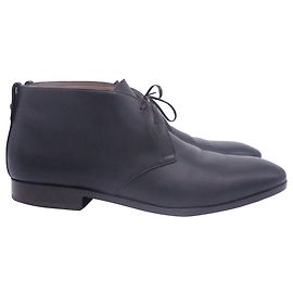 Salvatore Ferragamo Ferragamo Teodoro Desert Boots in Black Leather Black