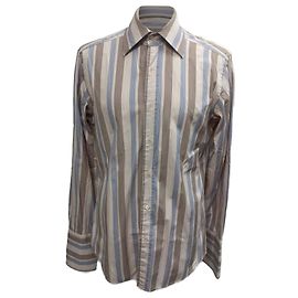 Camisa de botones a rayas Gucci en algodón multicolor Multicolor