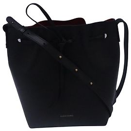 Mini borsa a secchiello Mansur Gavriel in pelle nera Nero