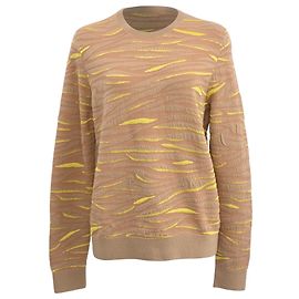 Stella Mc Cartney Beige Virgin Wool Pullover mit leichtem Tiermuster von Stella McCartney Beige