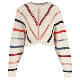 Pull en crochet rayé Gardy en coton multicolore de Ba&Sh Multicolore
