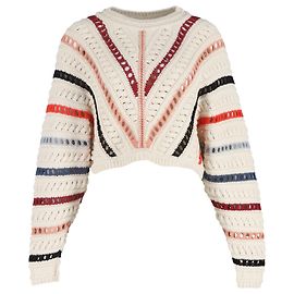 Suéter de crochet a rayas Gardy en algodón multicolor de Ba&Sh Multicolor