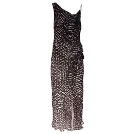 Dries Van Noten Deyon Mixed Print Midi Dress in Multicolor Viscose Other