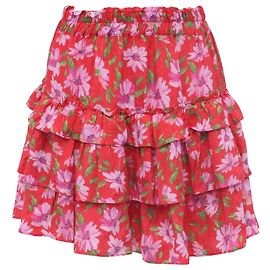 Jupe Mini Corbett LoveShackFancy en Viscose Rouge Autre