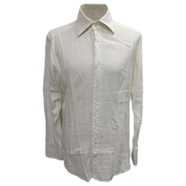 Gucci-Gucci Button Down Shirt in White Cotton	-White