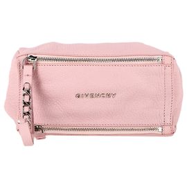 Porte-monnaie Mini Pandora en cuir de chèvre rose bébé de Givenchy Rose