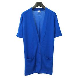 Cardigan 100% Cachemire Hermès34 Bleu