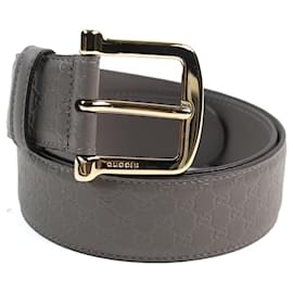 Gucci-Gucci Micro Guccissima Leather Belt-Grey