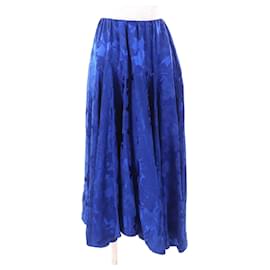 Balenciaga-Balenciaga Floral print Rayon Skirt-Blue