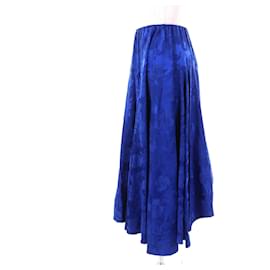 Balenciaga-Balenciaga Floral print Rayon Skirt-Blue