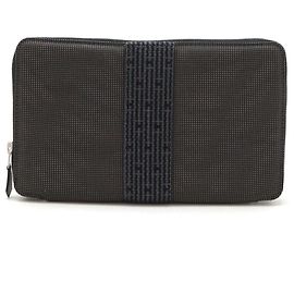 Hermès Hermes Herline Canvas Long Wallet Grey