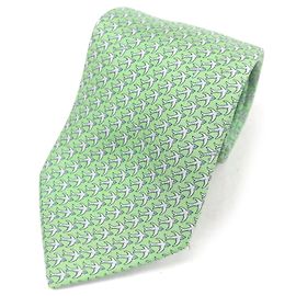 Hermès Hermes Silk Tie Green