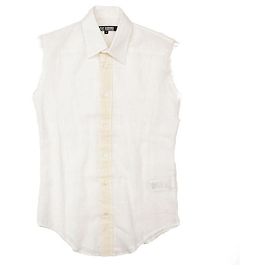 Top sans manches en coton Raf Simons Blanc Autre