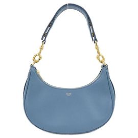 Céline Borsa a spalla Celine Medium Ava in vitello Blu
