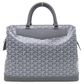 Goyard Sizarpan Coated Canvas Calf Document Case Silvery Grey
