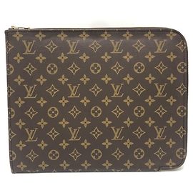 Borsa Poche Document Second Louis Vuitton Marrone