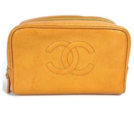 Pochette Logo CC Coco de Chanel Orange Jaune