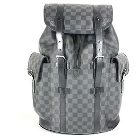 Louis Vuitton Damier Graphite Christopher MM Backpack Black