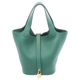 Hermès Picotin Lock 18 en Clemence vert Vert