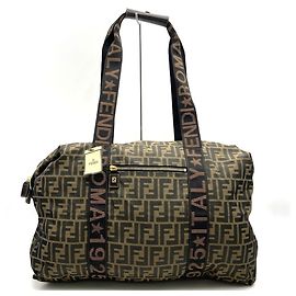 Borsa Boston Zucca Fendi Marrone