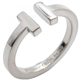 Tiffany & Co Tiffany T-Square Band Ring in 18K White Gold Other