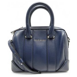 BOLSA DE MÃO GIVENCHY NIGHTINGALE MINI COURO AZUL COM ALÇA Azul marinho