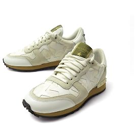 VALENTINO ROCKRUNNER STARS SCHUHE 36 LEDERSNEAKER RAW STARS Roh