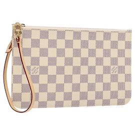 Pochette Damier MM Neverfull da Louis Vuitton Branco