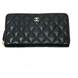 Chanel Coco Mark Matelasse Long Wallet Black