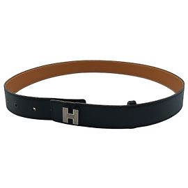 Hermès Hermes Cadena Reversible Belt Leather Medium Black