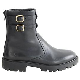 Botas Céline de couro pretas Preto