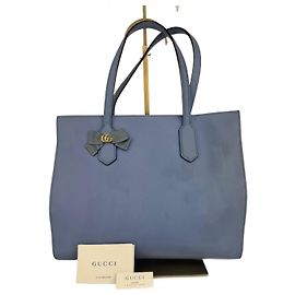 Gucci shoulder bag leather Light blue280 Light blue