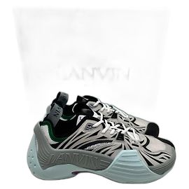 Baskets Lanvin Flash X Gris Turquoise Gris Turquoise