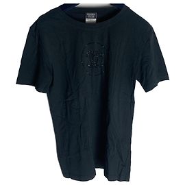 Camiseta Chanel Uniforme Preta de Algodão com Logo CC Preto