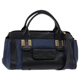 Chloé Chloe Alice Satchel Leather Medium Navy blue