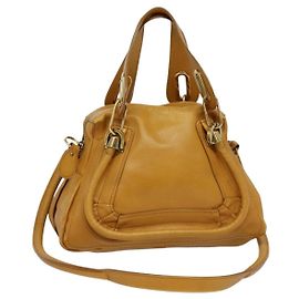 Chloé Sac à main Chloe Paraty en cuir petit modèle Doré