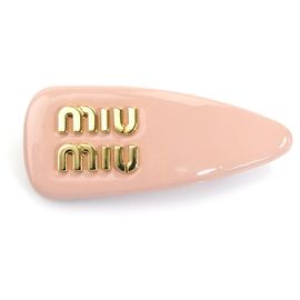 Accessorio per capelli Barrette da donna Miu Miu Rosa Beige D'oro