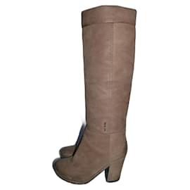 Botas Prada de couro marrom Marrom