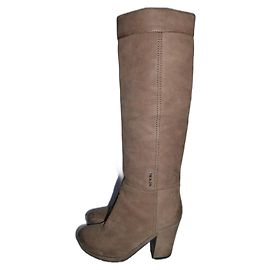 Botas Prada de cuero marrón Castaño