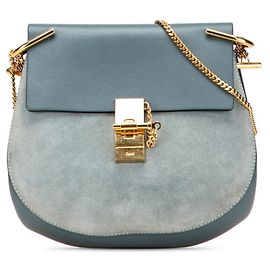 Borsa a Spalla Chloé Drew Chain Blu