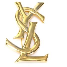 Goldene Metallbrosche Yves Saint Laurent Golden