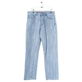 Supreme Jeans rectos de algodón azul Azul