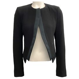 Derek Lam Black Wool Cropped Jacket Black