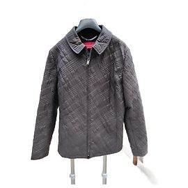 Sublime kurze gesteppte graue Burberry-Jacke Größe 42 FR / L-XL mit gesticktem Logo Grau