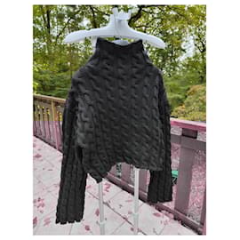 Balenciaga-Sublime black knitted turtleneck sweater by Balenciaga in size XS, like new-Black