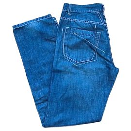 Marithé et François Girbaud Jeans de mujer Marithé François Girbaud azul talla 29 (FR 40) corte recto con costuras blancas Azul