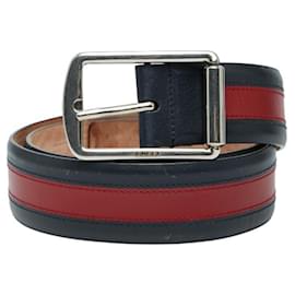 Gucci-Cinto Gucci Sherry Line-Vermelho,Azul marinho