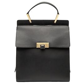 Balenciaga Black Leather Backpack Black