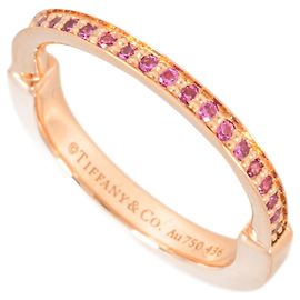 Bague en or rose et saphir Tiffany & Co. Doré
